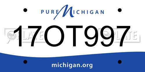 17OT997 Michigan License Plate