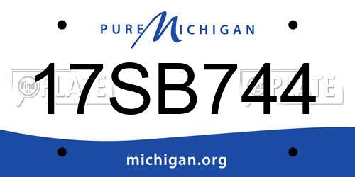17SB744 Michigan License Plate