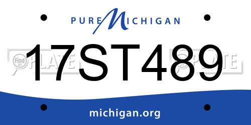 17ST489 Michigan License Plate