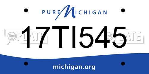 17TI545 Michigan License Plate