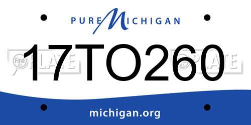 17TO260 Michigan License Plate