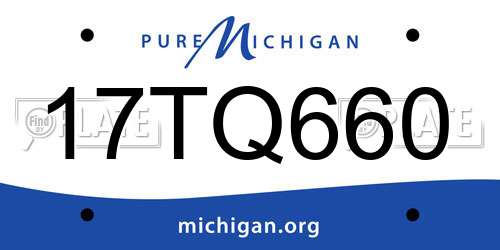 17TQ660 Michigan License Plate
