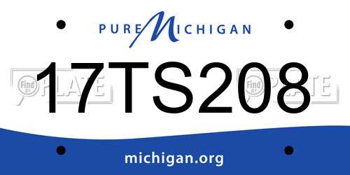 17TS208 Michigan License Plate