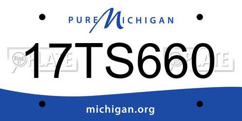 17TS660 Michigan License Plate