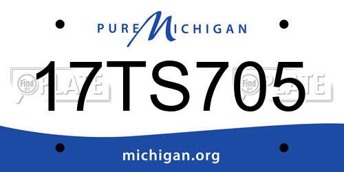 17TS705 Michigan License Plate