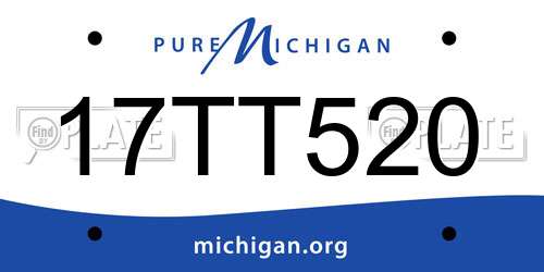 17TT520 Michigan License Plate