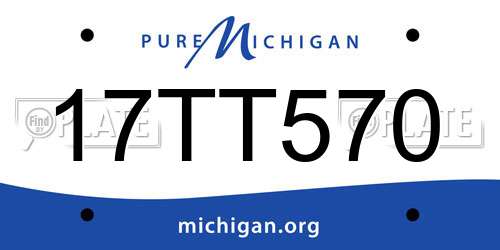 17TT570 Michigan License Plate