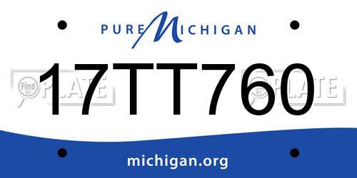 17TT760 Michigan License Plate