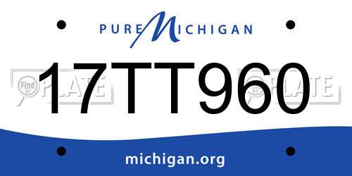17TT960 Michigan License Plate