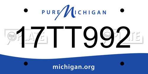 17TT992 Michigan License Plate