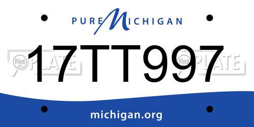 17TT997 Michigan License Plate
