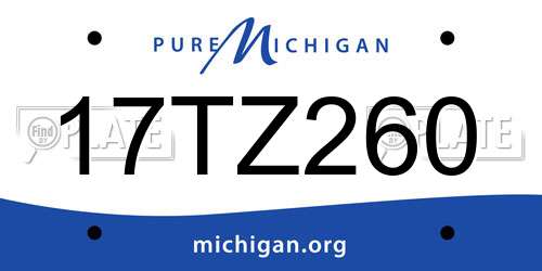 17TZ260 Michigan License Plate