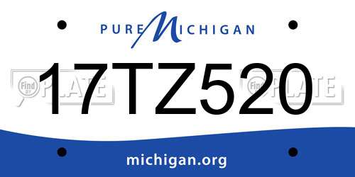 17TZ520 Michigan License Plate