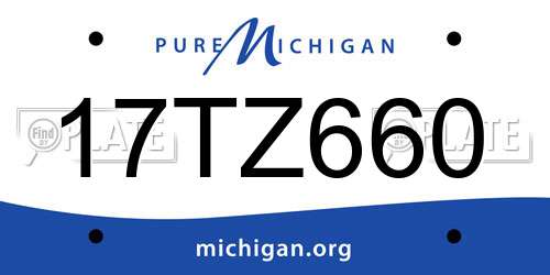 17TZ660 Michigan License Plate