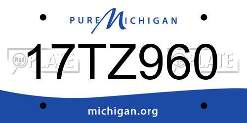 17TZ960 Michigan License Plate