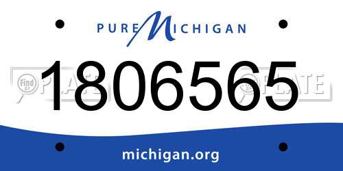 1806565 Michigan License Plate