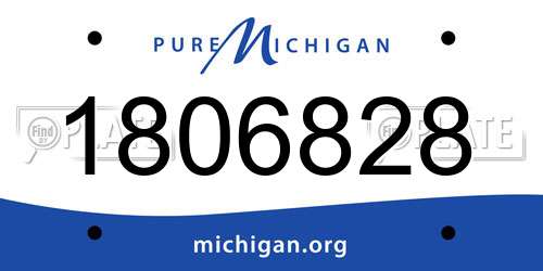 1806828 Michigan License Plate