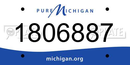1806887 Michigan License Plate
