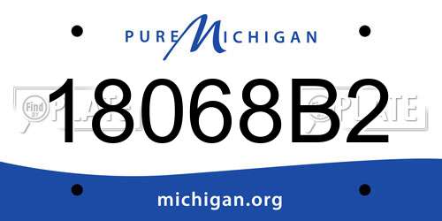 18068B2 Michigan License Plate