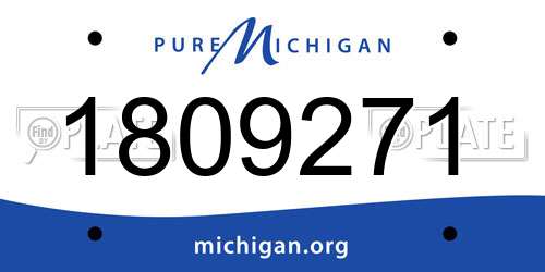 1809271 Michigan License Plate