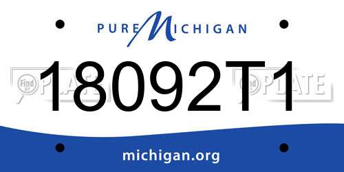 18092T1 Michigan License Plate