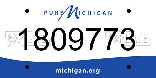 1809773 Michigan License Plate