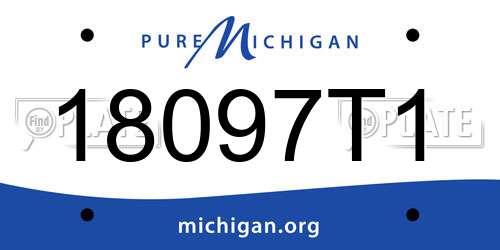 18097T1 Michigan License Plate