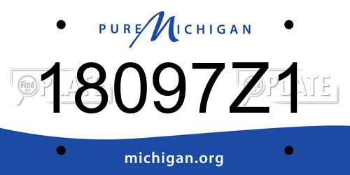 18097Z1 Michigan License Plate