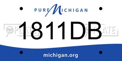 1811DB Michigan License Plate