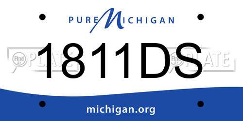 1811DS Michigan License Plate