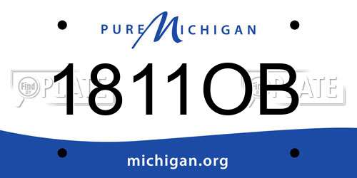 1811OB Michigan License Plate