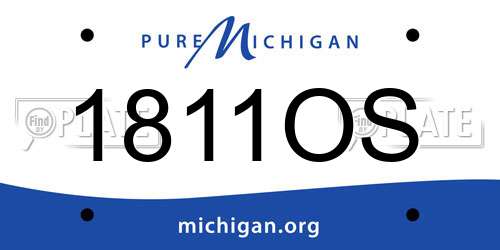 1811OS Michigan License Plate