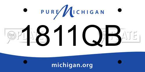 1811QB Michigan License Plate
