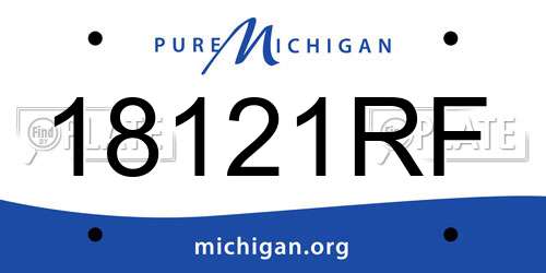18121RF Michigan License Plate