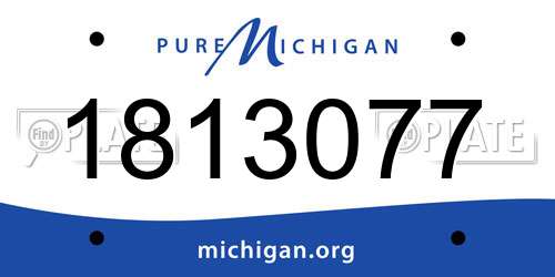 1813077 Michigan License Plate