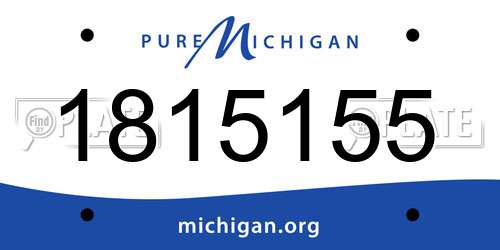 1815155 Michigan License Plate