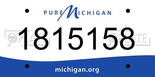 1815158 Michigan License Plate