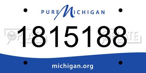 1815188 Michigan License Plate