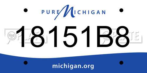 18151B8 Michigan License Plate
