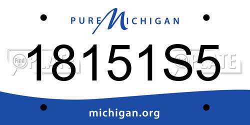 18151S5 Michigan License Plate