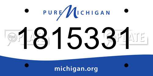 1815331 Michigan License Plate