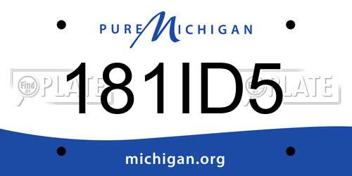 181ID5 Michigan License Plate