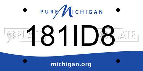 181ID8 Michigan License Plate