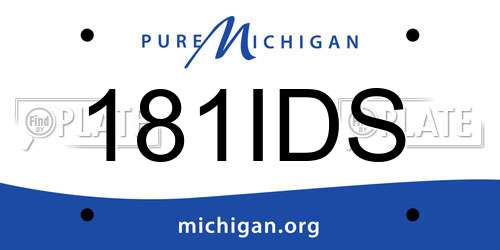 181IDS Michigan License Plate