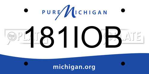 181IOB Michigan License Plate