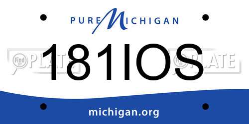 181IOS Michigan License Plate