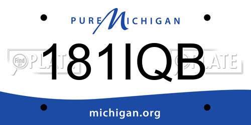 181IQB Michigan License Plate