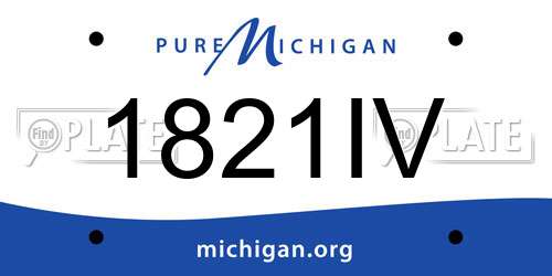 1821IV Michigan License Plate