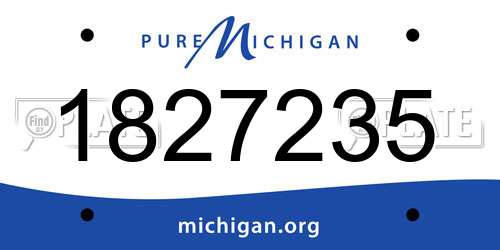 1827235 Michigan License Plate