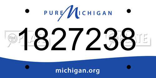1827238 Michigan License Plate